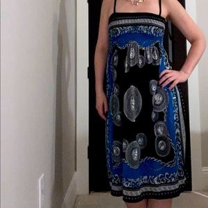 Blue and black boutique maxi dress